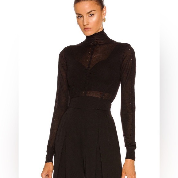 Alaia Black Long Sleeve Roll Neck Cashmere Sweater - 36 - Excellent